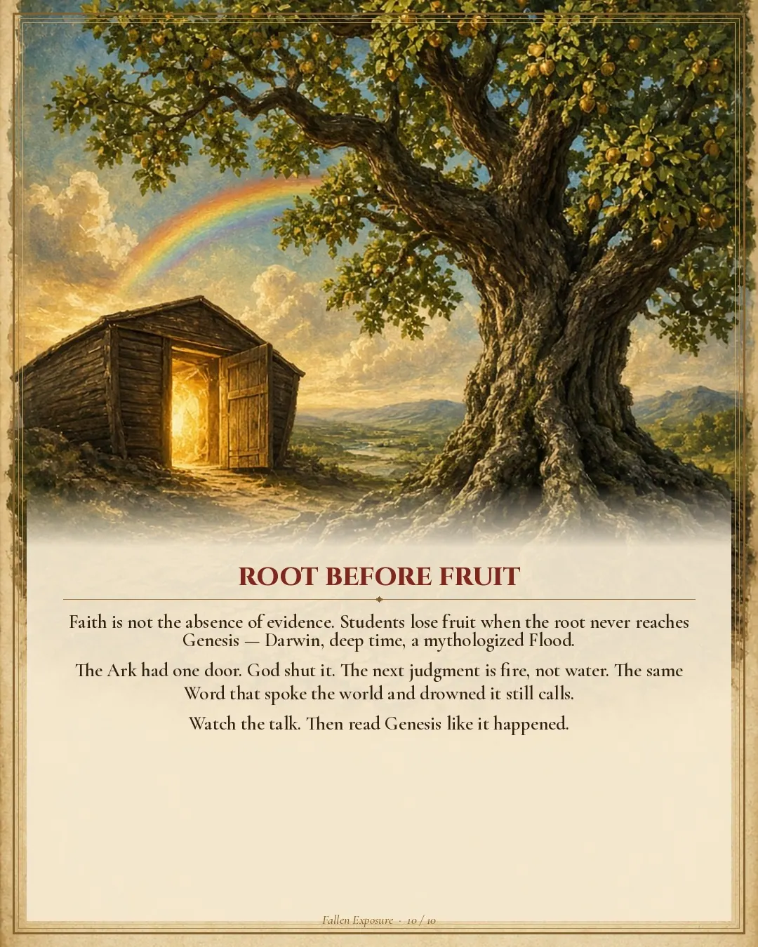 THE FLOOD IS HISTORY.: slide 10 of 11