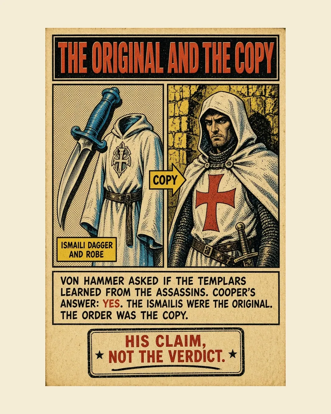 Cooper finishes the Assassins and draws the line to the knights: slide 5 of 10
